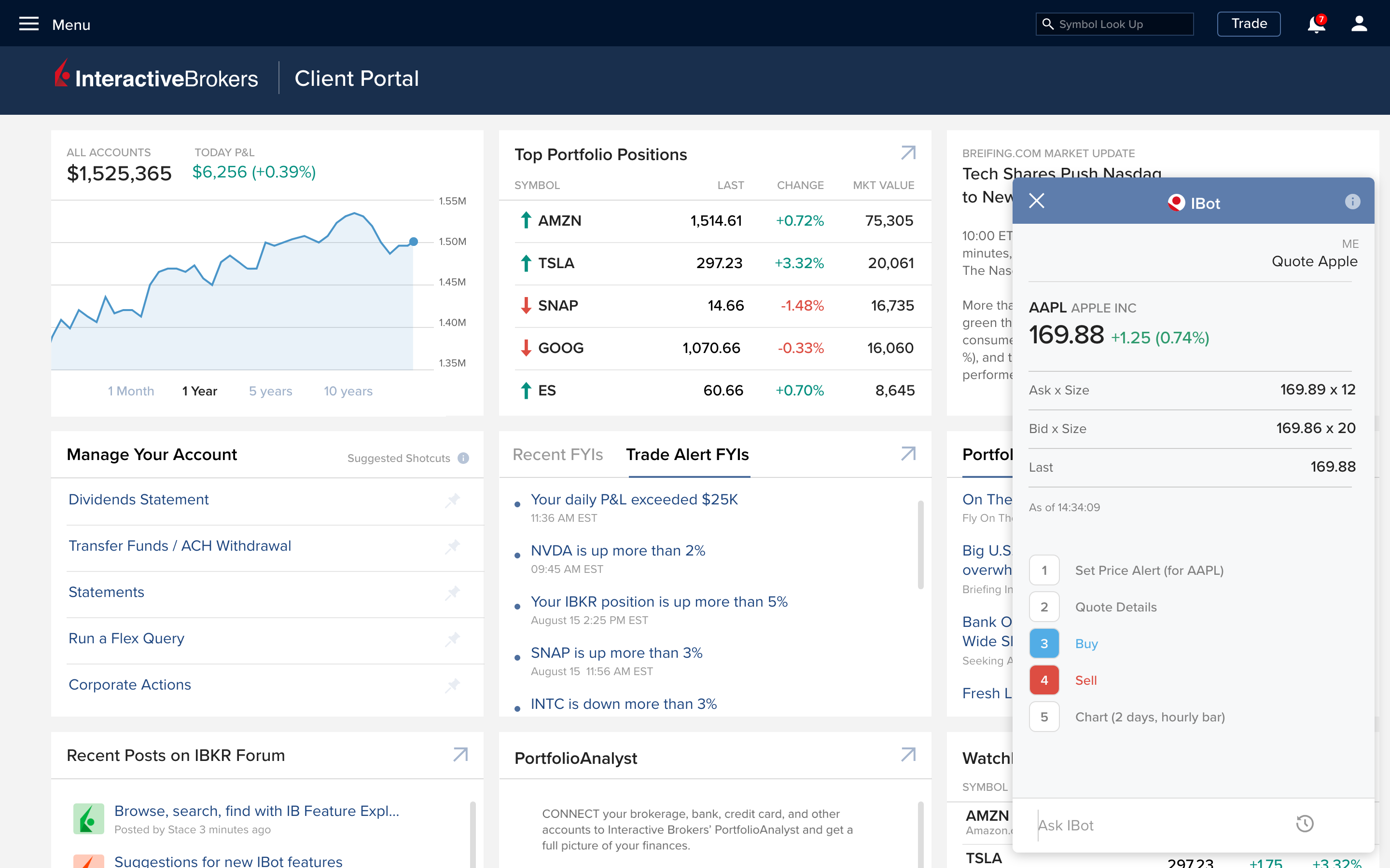 Apertura di IBot da Client Portal