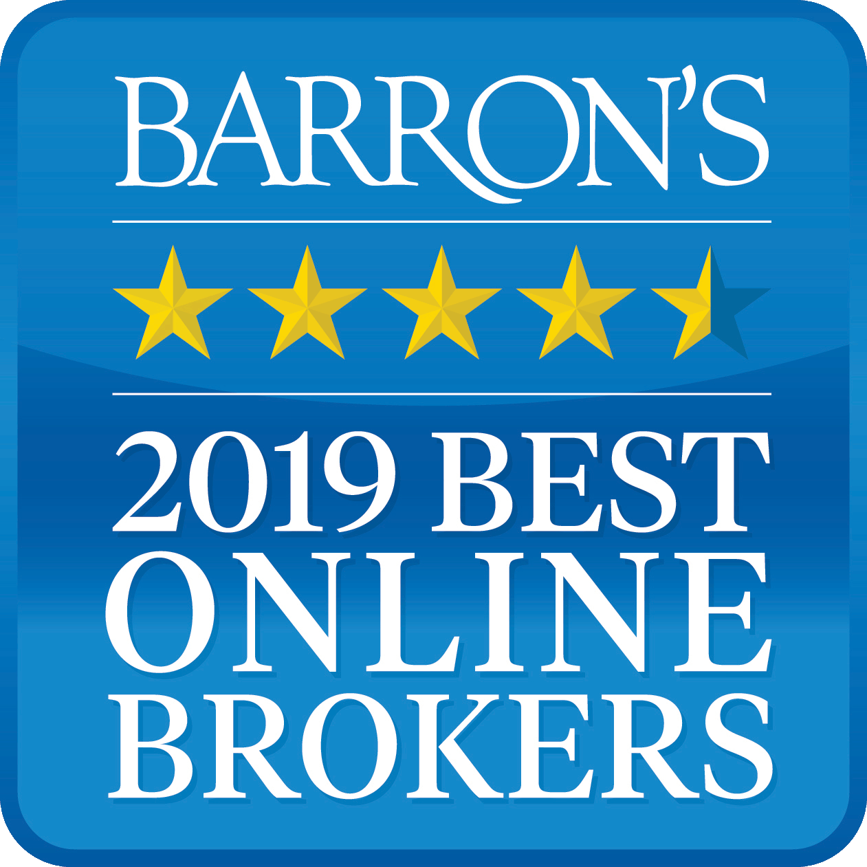 I место – Лучший онлайн-брокер в рейтинге Barron's 2019