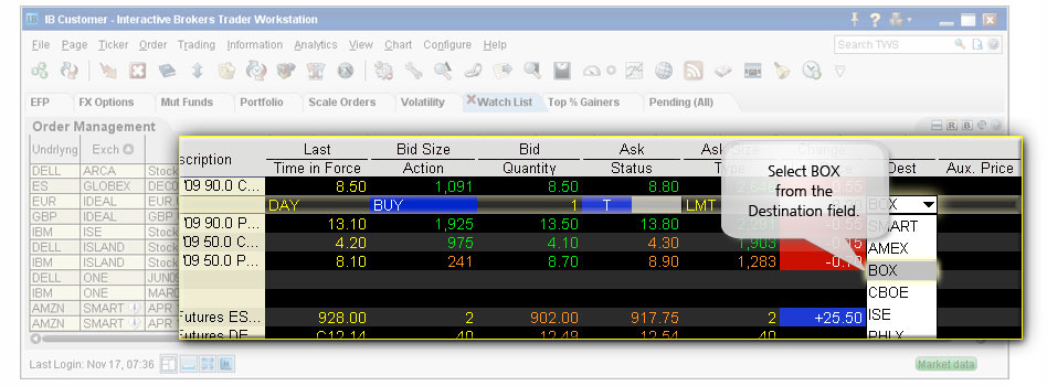 Esempio di ordini Price Improvement Auction