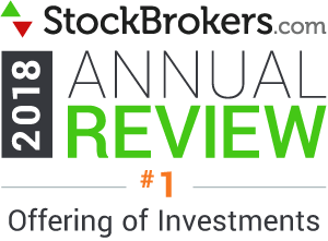 Valutazioni Interactive Brokers: riconoscimenti Stockbrokers.com 2018 - classificatosi al 1° posto nel 2018 nella categoria "Offering of Investments" (offerta di investimenti)