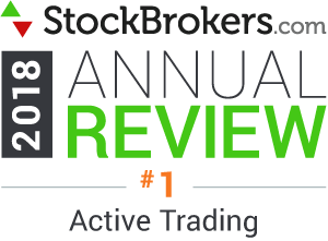 Valutazioni Interactive Brokers: riconoscimenti Stockbrokers.com 2018 - classificatosi al 1° posto nel 2018 nella categoria "Active Trading" (trading frequente)
