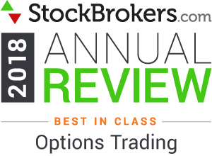 Valutazioni Interactive Brokers: riconoscimenti Stockbrokers.com 2018 - classificatosi come il migliore del 2018 nella categoria "Options Trading" (trading di opzioni)